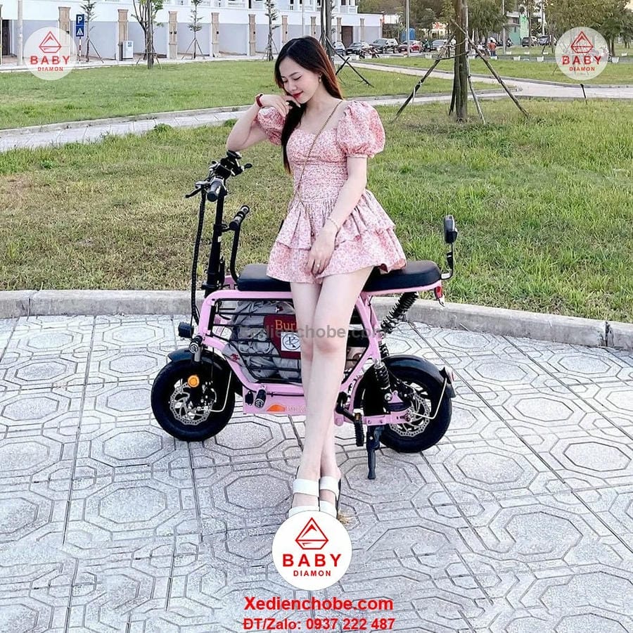 Xe đạp điện cho mẹ và bé Burke, 3 yên ghế, tải trọng lớn