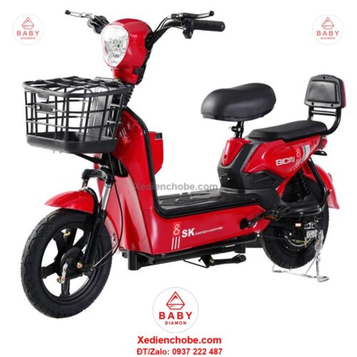 Xe đạp điện Gicinu SK8 siêu đẳng cấp, 2 yên ghế, tải trong lớn