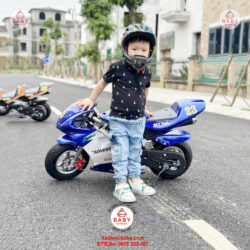 Xe ruồi Mini xăng pha nhớt 49cc RR1, 6-10 tuổi
