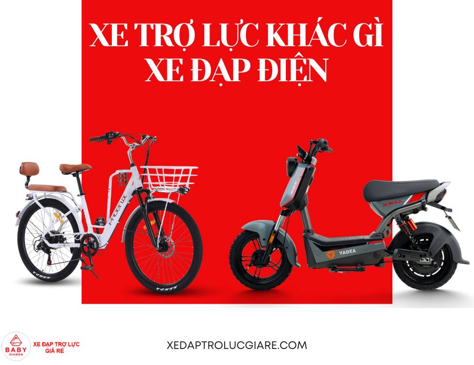 Xe trợ lực khác gì xe đạp điện? So sánh chi tiết