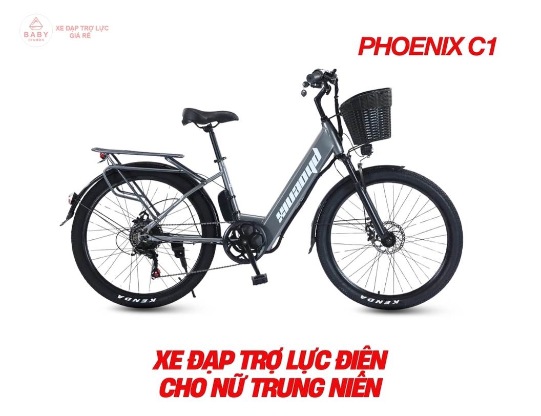 Xe đạp điện trợ lực Phoenix C1, hàng nhập khẩu