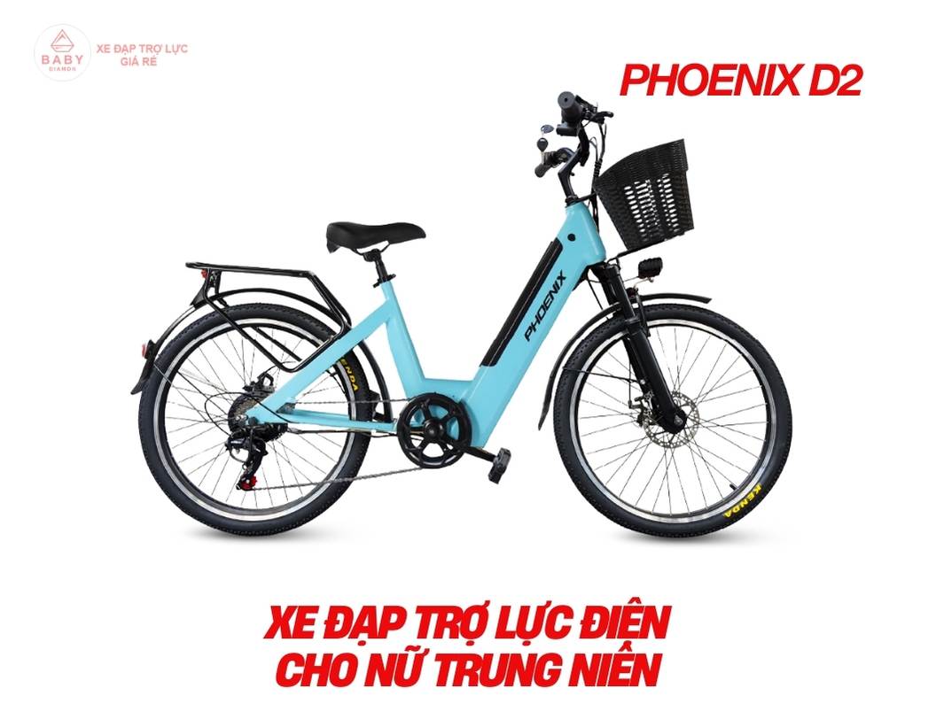Xe đạp điện trợ lực Phoenix D2, chính hãng