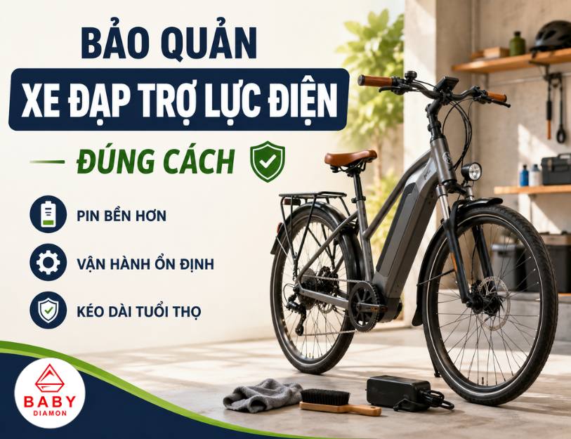 Bảo quản xe đạp trợ lực điện đúng cách