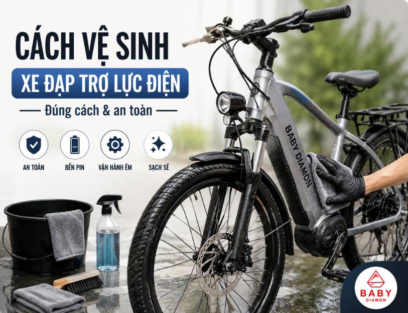 Cách vệ sinh xe đạp trợ lực điện đúng cách