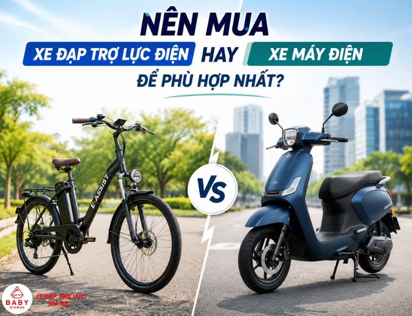 Nên mua xe đạp trợ lực điện hay xe máy điện