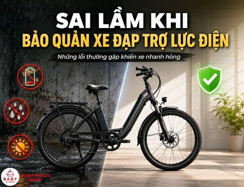 Những sai lầm khi bảo quản xe đạp trợ lực điện