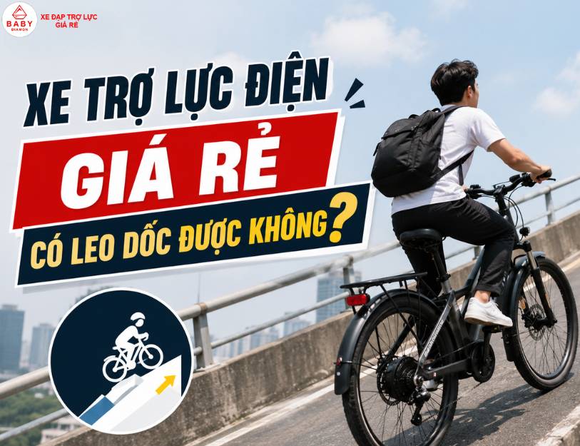 Xe đạp trợ lực điện giá rẻ có leo dốc được không