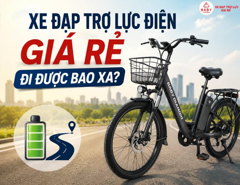 Xe đạp trợ lực điện giá rẻ đi được bao xa