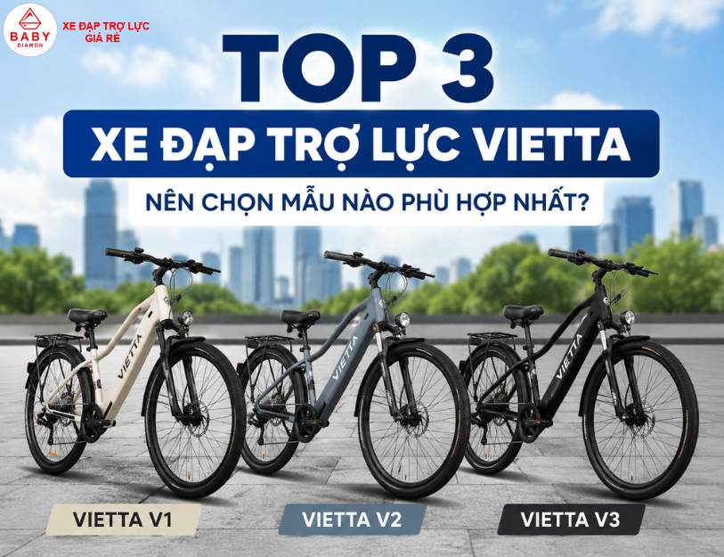 Đánh giá top 3 xe đạp trợ lực Vietta