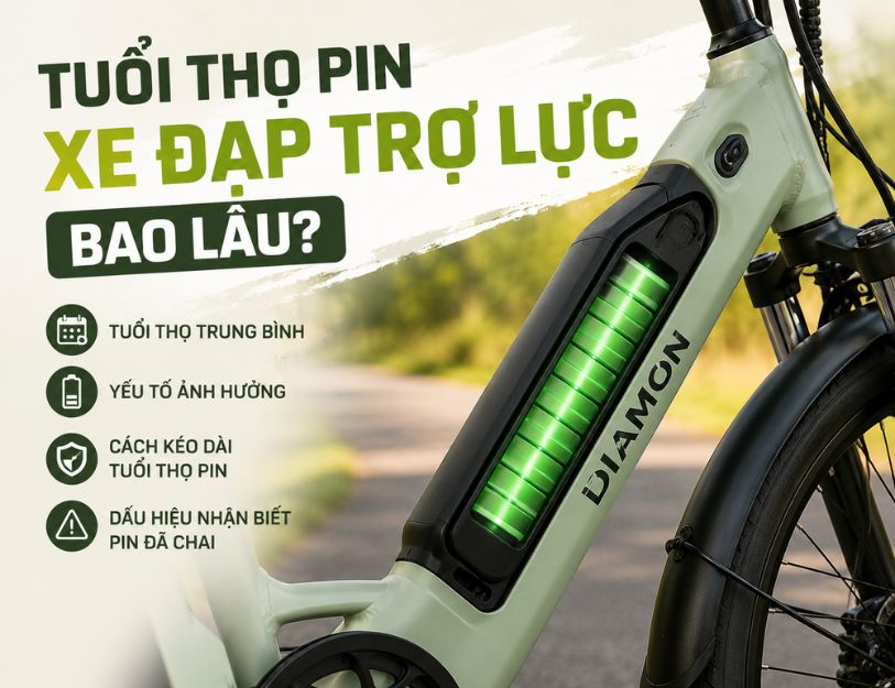 Tuổi thọ pin xe đạp trợ lực