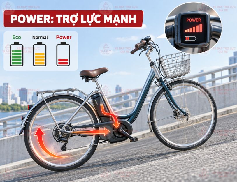 Các chế độ trợ lực trên xe đạp Nhật