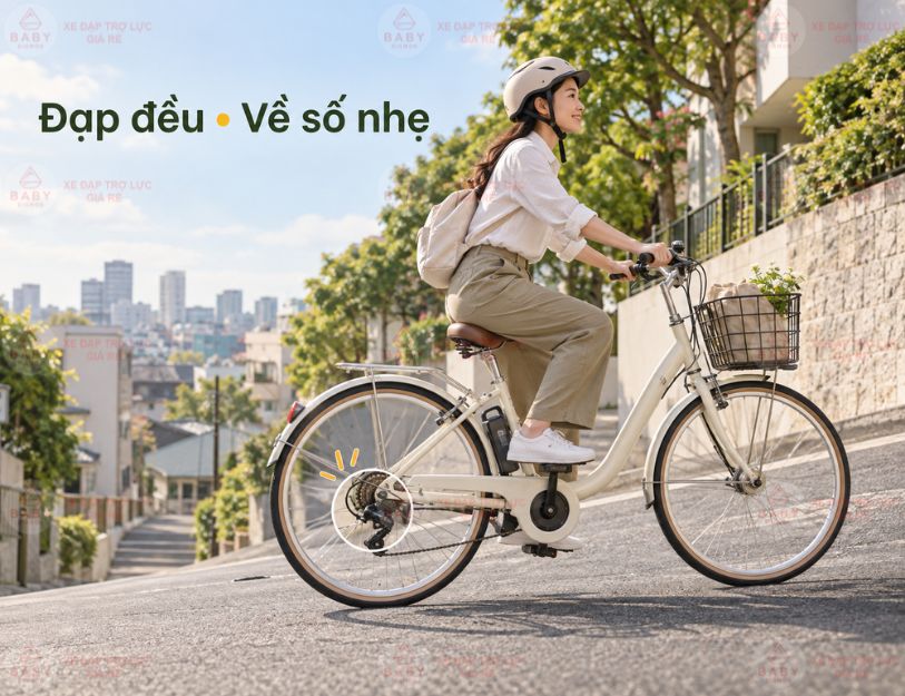 Cách đi xe trợ lực Nhật tiết kiệm pin
