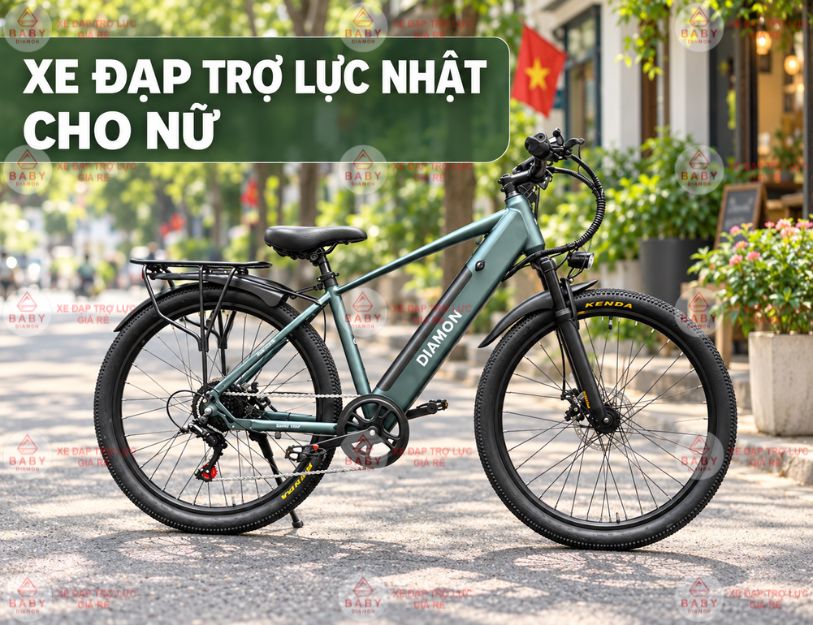 Xe đạp trợ lực Nhật cho nữ