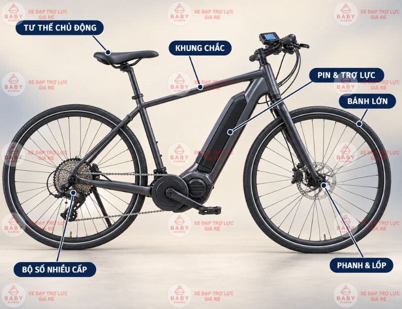 Xe đạp trợ lực Nhật thể thao