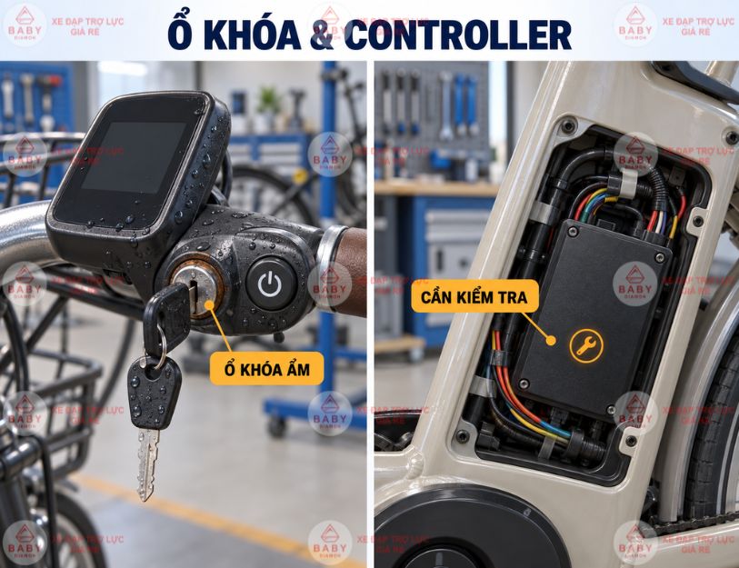 Xe đạp trợ lực không lên nguồn