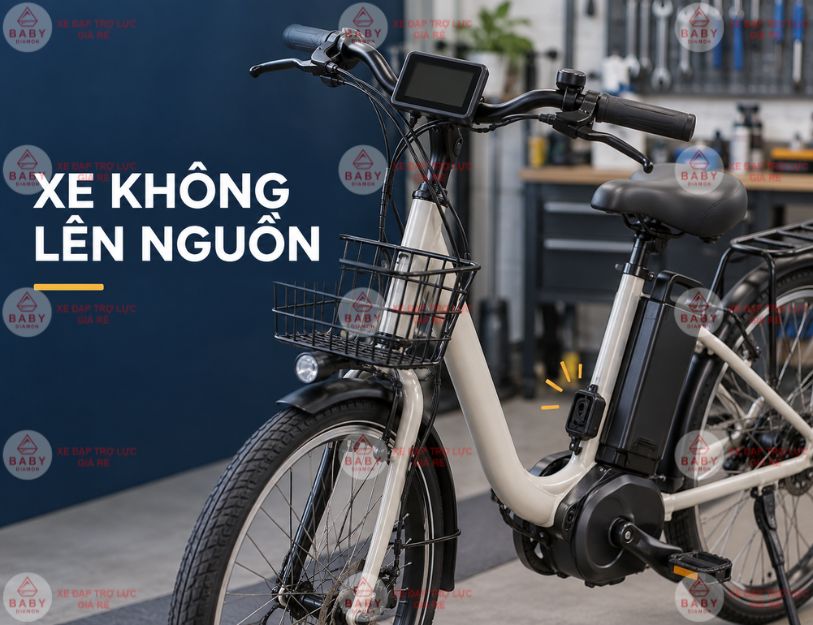 Xe đạp trợ lực không lên nguồn