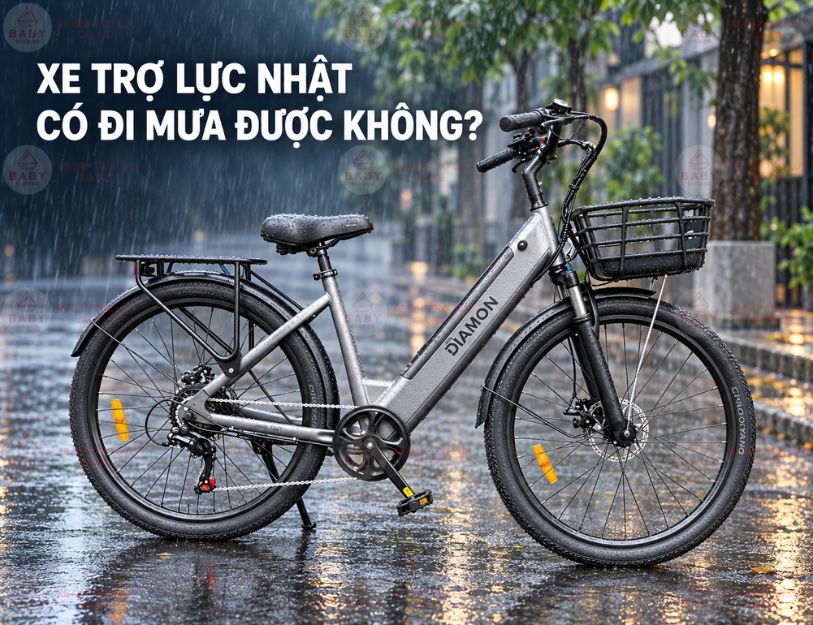 Xe trợ lực Nhật có đi mưa được không?