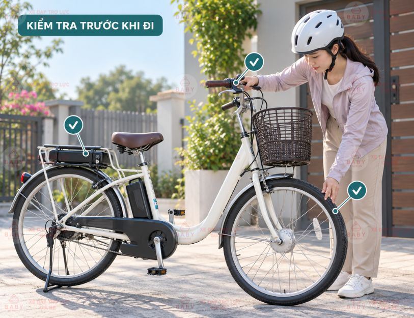 cách sử dụng xe đạp trợ lực