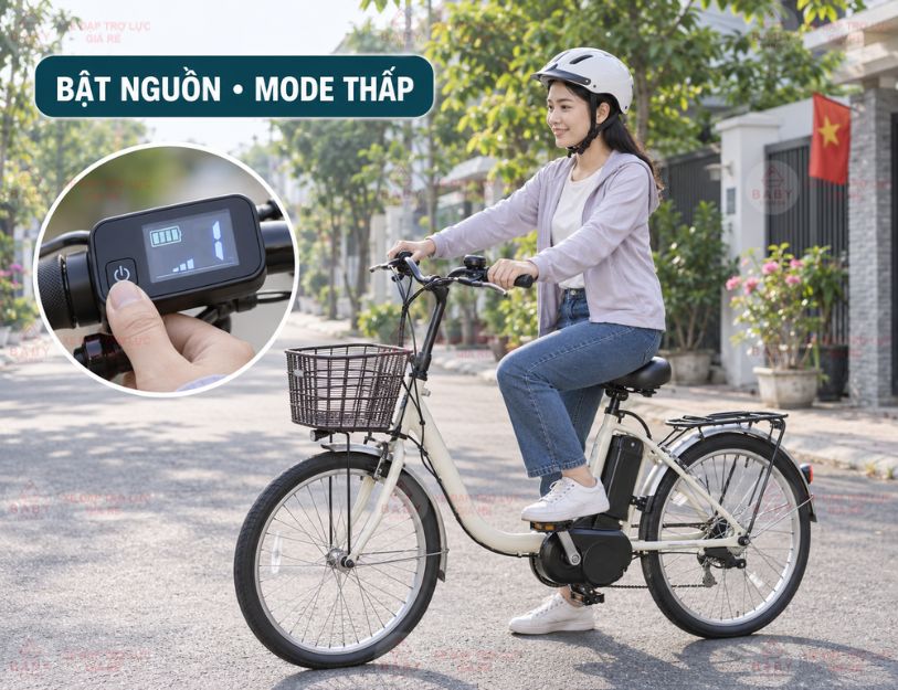 cách sử dụng xe đạp trợ lực