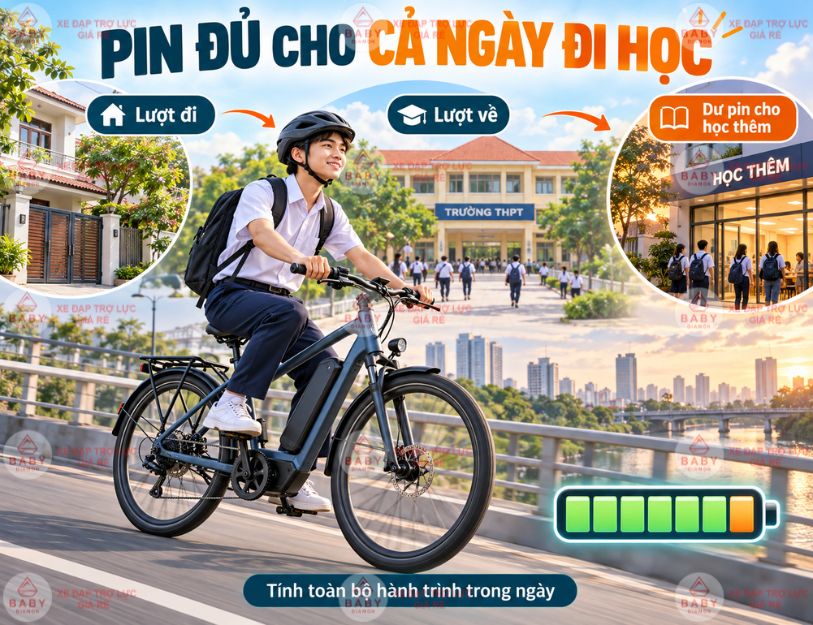 Chọn xe trợ lực khi đường đến trường có dốc