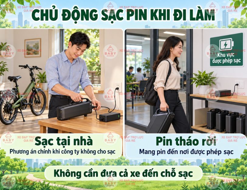 Sạc tại nhà và pin tháo rời giúp chủ động khi bãi xe không có ổ điện