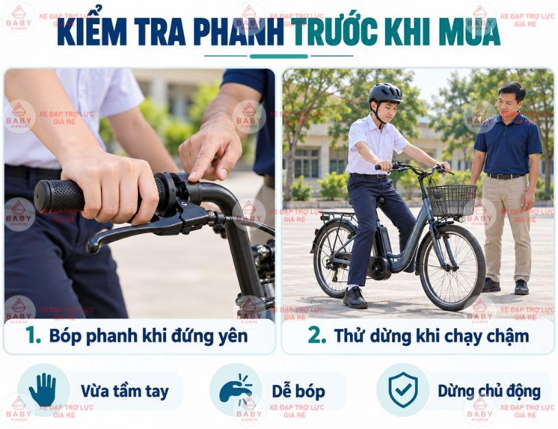 Phụ huynh cần cho con thử xe trợ lực như thế nào trước khi mua