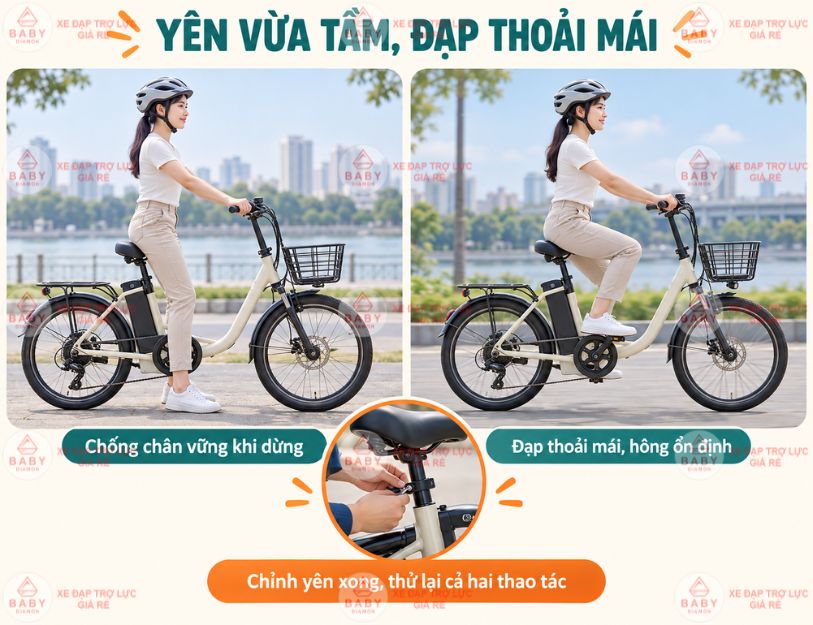 Phụ nữ cao khoảng 1m50 chọn xe trợ lực cần thử những gì