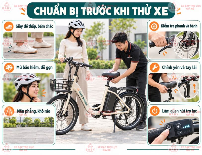 Phụ nữ cao khoảng 1m50 chọn xe trợ lực cần thử những gì