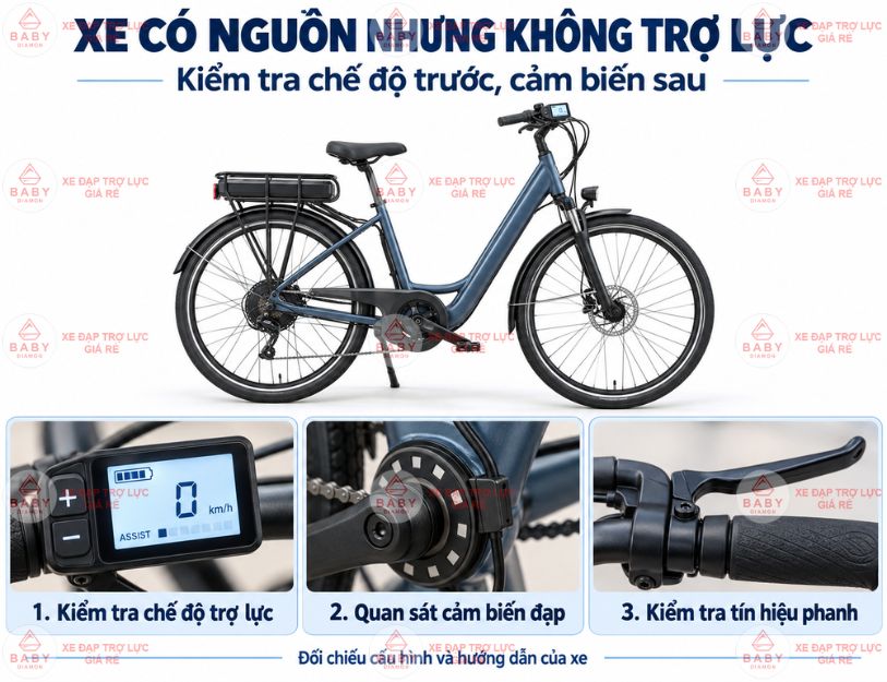 Các lỗi thường gặp trên xe đạp trợ lực và cách xử lý