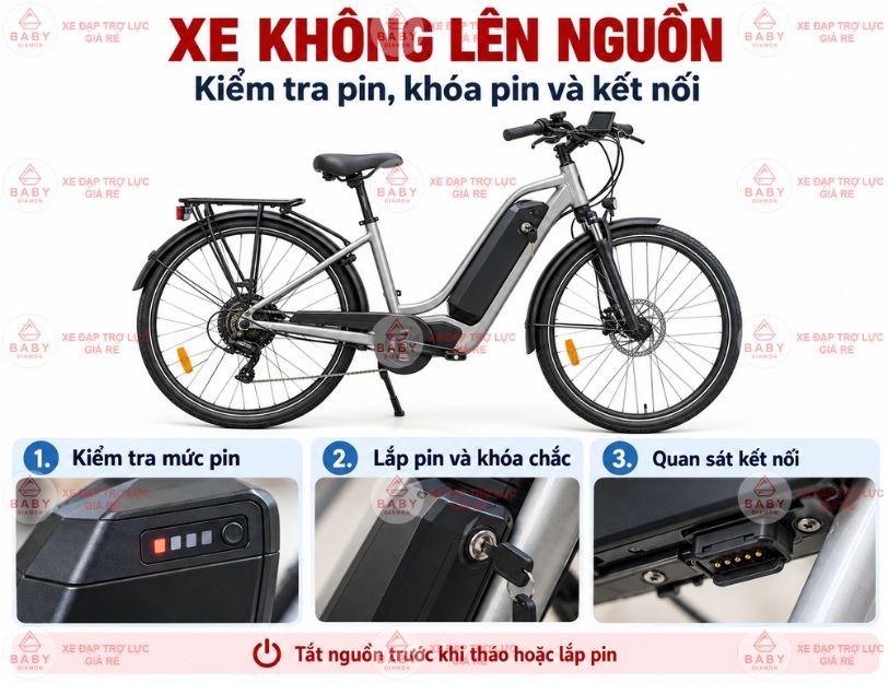 Các lỗi thường gặp trên xe đạp trợ lực và cách xử lý